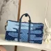 LV Original M26117 Keepall Bandoulière 50 | Denim Boro Patchwork Travel Bag 29×23×50 cm #B60244