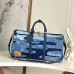 LV Original M26117 Keepall Bandoulière 50 | Denim Boro Patchwork Travel Bag 29×23×50 cm #B60244