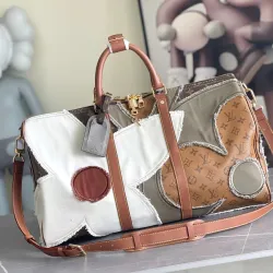Louis Vuitton Patchwork Monogram Shadow Keepall 50 Duffle M29190 #B66572