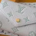 LV M28249 Compact Short Wallet | Monogram Embossed Leather | Green & Cream #B60900