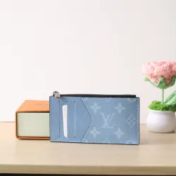 Louis Vuitton Coin Card Holder Denim in Coated #B49983