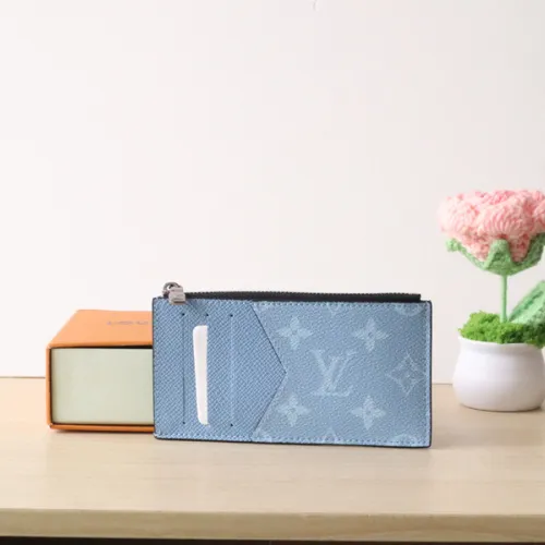 Louis Vuitton Coin Card Holder Denim in Coated #B49983
