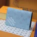 Louis Vuitton M15075 Chip Version Passport Cover - White/Blue Monogram Pattern #B59464