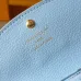 Louis Vuitton M27480 Rosali Sky Blue Empreinte Leather Snap Closure Coin Card Mini Wallet #B66010