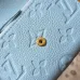 Louis Vuitton M27480 Rosali Sky Blue Empreinte Leather Snap Closure Coin Card Mini Wallet #B66010