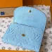 Louis Vuitton M27480 Rosali Sky Blue Empreinte Leather Snap Closure Coin Card Mini Wallet #B66010