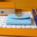 Louis Vuitton M27480 Rosali Sky Blue Empreinte Leather Snap Closure Coin Card Mini Wallet #B66010