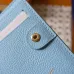 Louis Vuitton M27488 Lisa Light Blue Empreinte Leather Compact Zip Card Wallet #B66008