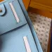 Louis Vuitton M27488 Lisa Light Blue Empreinte Leather Compact Zip Card Wallet #B66008