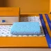 Louis Vuitton M27488 Lisa Light Blue Empreinte Leather Compact Zip Card Wallet #B66008
