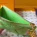 Louis Vuitton M27668 Porto Cult Romy Green Empreinte Leather Zip Card Holder Wallet #B66007