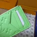 Louis Vuitton M27668 Porto Cult Romy Green Empreinte Leather Zip Card Holder Wallet #B66007