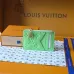 Louis Vuitton M27668 Porto Cult Romy Green Empreinte Leather Zip Card Holder Wallet #B66007