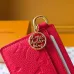 Louis Vuitton M28129 Porto Cult Red Empreinte Leather Charm Card Holder Wallet #B66005