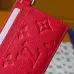 Louis Vuitton M28129 Porto Cult Red Empreinte Leather Charm Card Holder Wallet #B66005
