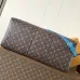 Louis Vuitton M28227 Keepall 50 Blue Gradient Monogram Canvas Bandouliere Travel Duffle Bag #B66011
