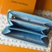 Louis Vuitton M28294 Zippy Blue Empreinte Leather Full Zip Long Wallet Card Purse #B66004