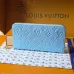 Louis Vuitton M28294 Zippy Blue Empreinte Leather Full Zip Long Wallet Card Purse #B66004