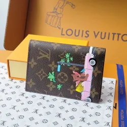 Louis Vuitton Wallets Passport Holder Eiffel Tower size:10×14×2.5cm #B53479