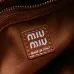 Miu Miu 5BA327 Glazed Leather Vintage Satchel Bag Removable Strap Top Handle Handbag #B65970