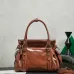 Miu Miu 5BA327 Glazed Leather Vintage Satchel Bag Removable Strap Top Handle Handbag #B65970