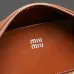 Miu Miu 5NE029 Glazed Leather Bow Barrel Shoulder Bag Embossed Logo Handbag #B65969