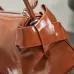 Miu Miu 5NE029 Glazed Leather Bow Barrel Shoulder Bag Embossed Logo Handbag #B65969