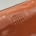 Miu Miu 5NE029 Glazed Leather Bow Barrel Shoulder Bag Embossed Logo Handbag #B65969