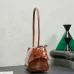 Miu Miu 5NE029 Glazed Leather Bow Barrel Shoulder Bag Embossed Logo Handbag #B65969