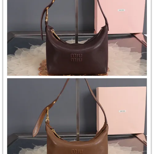 Miu Miu Brown Suede Hobo Shoulder Bag 5NE841 #B66148