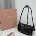 Miu Miu Ribbon Oil-Wax Leather Shoulder Bag 21×12.5×9.5cm #B65029