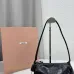 Miu Miu Ribbon Oil-Wax Leather Shoulder Bag 21×12.5×9.5cm #B65029