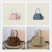 Miu Miu Vivant Suede Leather Bowling Top Handle Bag 32×19.5×11cm #B65028