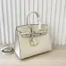 Birkin Handbag 25cm White #B49912