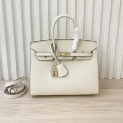 Birkin Handbag 25cm White #B49912