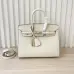 Birkin Handbag 25cm White #B49912