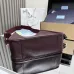 Prada 1BC073 Large Tote Bag - Burgundy Leather Crossbody Style with Adjustable Logo Strap #B59500