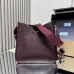 Prada 1BC073 Large Tote Bag - Burgundy Leather Crossbody Style with Adjustable Logo Strap #B59500