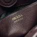 Prada BH191 Mini Shoulder Bag - Burgundy Deer Leather Top Version with Adjustable Straps #B59491