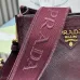 Prada BH191 Mini Shoulder Bag - Burgundy Deer Leather Top Version with Adjustable Straps #B59491