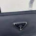 Prada Black Nylon Triangle Logo Work Tote Handbag 1BG052 #B66540