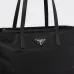 Prada Black Nylon Triangle Logo Work Tote Handbag 1BG052 #B66540