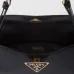 Prada Bolsa De Hombro Con Logo Triangular Esmaltado #B49848