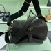 Prada Cahier Messenger Bag (2 Colors) – Burgundy/Black Leather with Gold-Tone Triangle Logo & Buckle Hardware #B59175