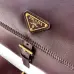 Prada Cahier Messenger Bag (2 Colors) – Burgundy/Black Leather with Gold-Tone Triangle Logo & Buckle Hardware #B59175