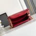 Prada Diagramme Shoulder Bag (3 Colors) – Red/White/Black Leather with Gold-Tone Chain Strap & Branding #B59174