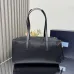 Prada Large Re-nylon Top-handle Bag With Lock In Black #B49846