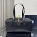 Prada Large Re-nylon Top-handle Bag With Lock In Black #B49846