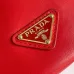 Prada Re-Edition Bucket Bag (4 Colors) – Red/Black/White/Brown Fabric with Gold-Tone Chain & Triangle Logo #B59173