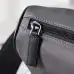 PRADA Men's Dark Gray Re-Nylon Crossbody Messenger Bag with Detachable Pouch – Iconic Triangle Logo Adjustable Strap #B58749